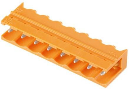 Weidmüller Stiftgehäuse-Platine BL/SL 5.08 in Schwarz und Orange, 50 Stück, Rastermaß: 5.08 mm - Bild 1
