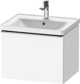 Duravit Waschtischunterschrank D-Neo, wandhängend, Weiß glänzend, B/T/H: 58,4 x 45,2 x 44 cm - Bild 1