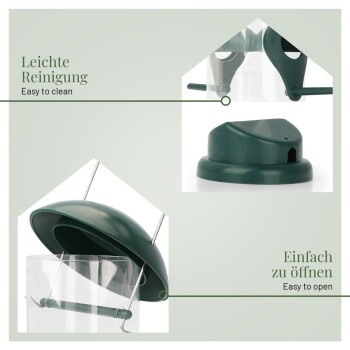 WILDLIFE HOME Vogelfuttersäule für Körnerfutter, 2er Set aus Metall und Kunststoff - Bild 2