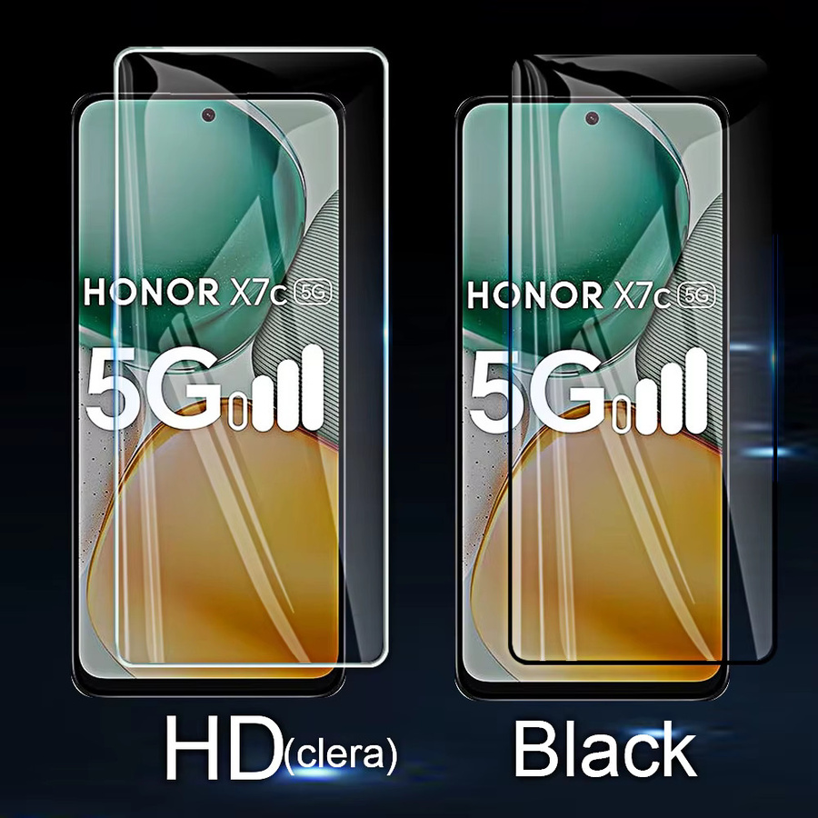 4 Stück Displayschutzfolien aus gehärtetem Glas für Huawei Honor X7d X6c X7c X8c X7b X6b X8b X7a X6a X8a in Transparent mit vollständiger Abdeckung - Bild 2