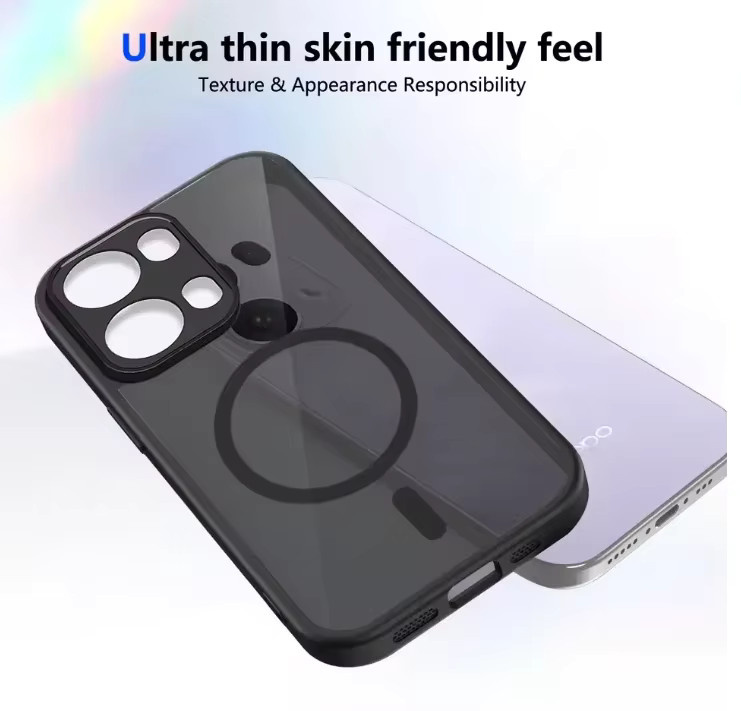 Transparente und mattierte Schutzhülle für OPPO Reno 15 Pro Max, 14, 13 sowie 15FS, 14F, 13F (4G/5G) mit Magnetfunktion und stoßfestem Design - Bild 2