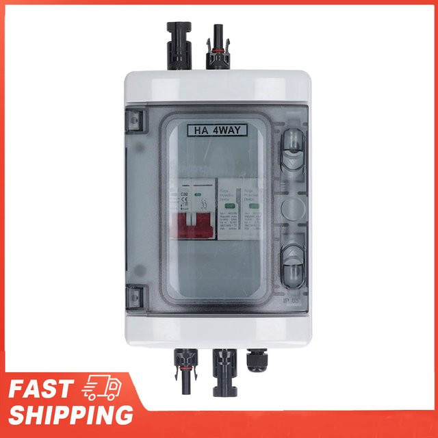 KKMOON PV Combiner Box IP65 Wasserdicht in Weiß mit DC500V 32A Leistungsschalter und Überspannungsschutz - Bild 1