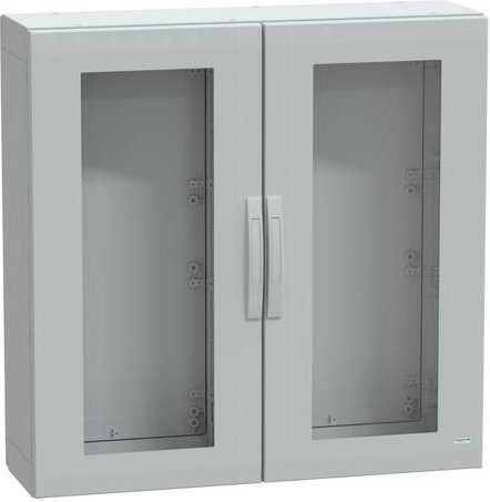 Schneider Electric Polyestergehäuse Bodenmontage PLA mit transparenten Türen, Farbe Grau, B/T/H: 100 x 100 x 32 cm, IP65 - Bild 1
