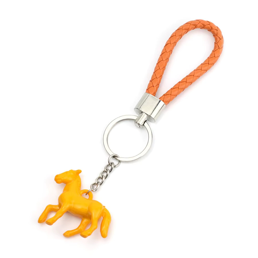 Noter Schlüsselanhänger, Buntes Pferd, PU-Leder, Metallring, Unisex - Bild 4