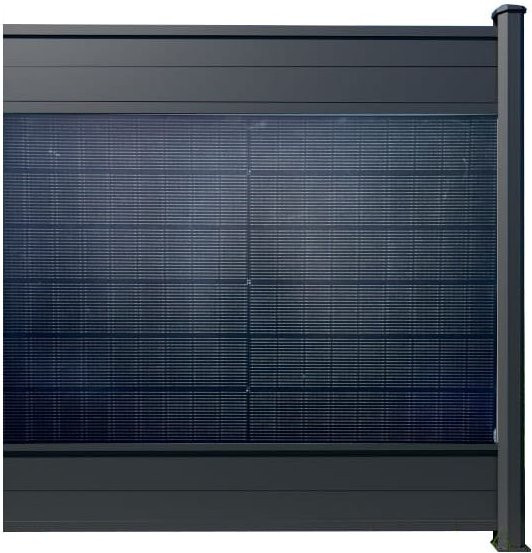 FM-Solar PV Zaun Style Sichtschutzzaun Solarzaun Erweiterung Anthrazit B/H: 183,7 x 185,0 cm - Bild 1