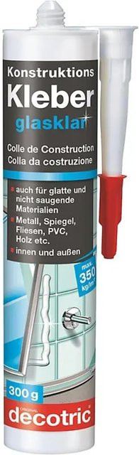 Decotric Konstruktions-Kleber MS-Polymer in Transparent, 300 g - Bild 1