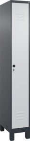 C+P Spind Classic PLUS Garderobenschrank mit 1 Abteil, Höhe: 195 cm, Breite: 30 cm, Tiefe: 50 cm, Sicherheits-Drehriegel und 4 Garderobenhaken, Anthrazit/Grau/Schwarz - Bild 1