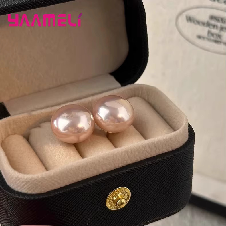 YAAMELI Perlenohrringe, 925 Silber, goldfarben beschichtet, Damen - Bild 4