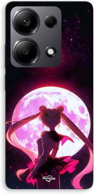 MANIACASE Handyhülle für Xiaomi Redmi Note 13 Pro 4G Sailor Moon Vollmond Komet in Schwarz - Bild 1