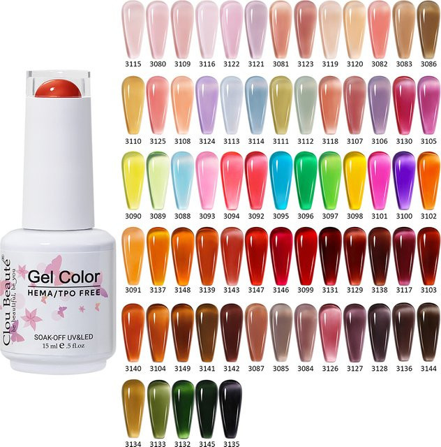 Clou Beaute Halbtransparentes Gelee-Farb-UV-Gel, 15 ml - Bild 1