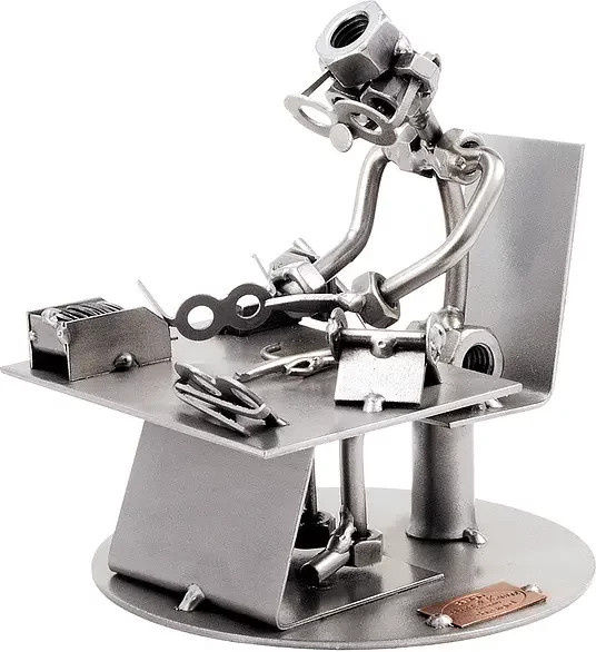 Schraubenmännchen Optiker von Hinz & Kunst aus Metall in Silber - Bild 1