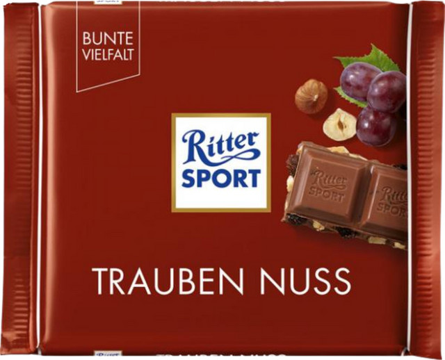 Ritter Sport Bunte Vielfalt Trauben Nuss Schokoladentafel 100 g - Bild 1