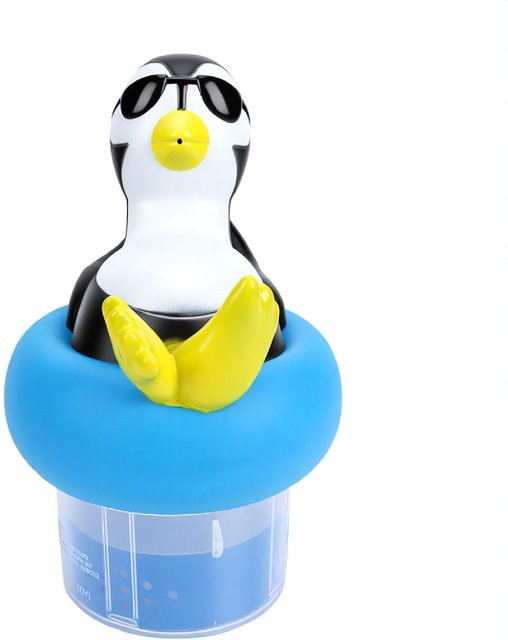 Fishine Automatischer schwimmender Poolspender Pinguin aus ABS-Kunststoff für Pools, Whirlpool und Spa - Bild 1
