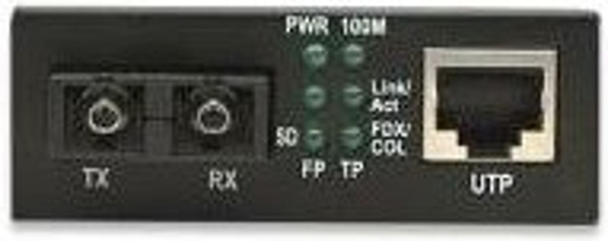 Intellinet 506502 Fast Ethernet Medienkonverter SC Duplex Multi-Mode 1310 nm Schwarz - Bild 2