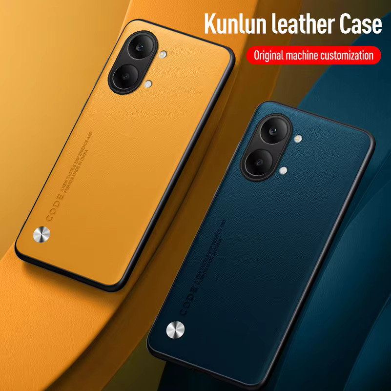 Stoßfeste Lederhülle aus TPU für Xiaomi Poco X8 Pro Max in Gelb - Bild 2