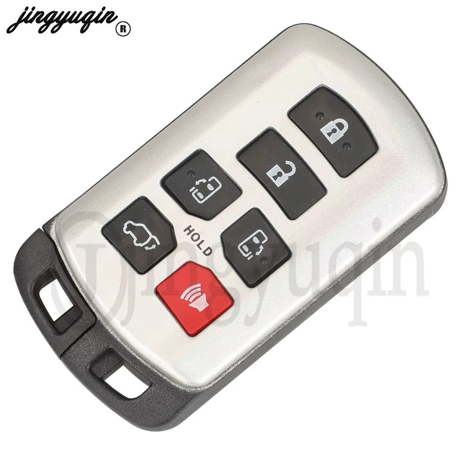 Jingyuqin 6-Tasten Ersatz-Fernbedienungs-Schlüsselgehäuse für Toyota Vellfire Sienna 2011-2020 Toy40 Blade in Silber - Bild 2