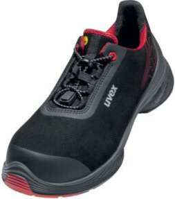 uvex Sicherheitshalbschuhe S3 SRC 1 G2 aus Mikrovelours in Schwarz mit uvex xenova Kunststoffkappe, Größe 47, Weite 11 - Bild 1