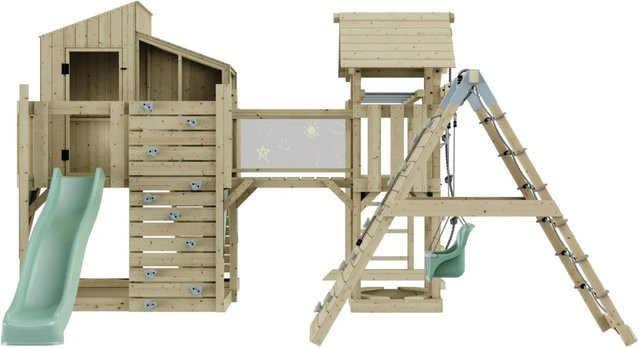 OutdoorToys Spielturm Tammo mit Babyschaukel, Mintgrün, ab 3 Jahre - Bild 1