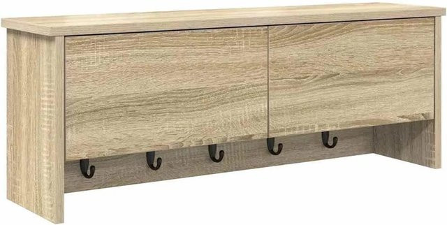 vidaXL Wandmontierter Nachttisch mit Tür in Sonoma-Eiche, B/T/H: 80 x 20 x 30 cm - Bild 1