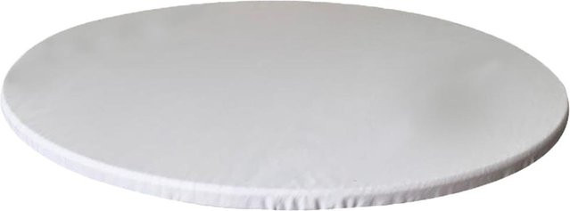 Wasserdichte und rutschfeste runde Tischdecke von Timeless Home in Weiß mit Polyester-Rückseite, passend für einen Durchmesser von 120 cm - Bild 1