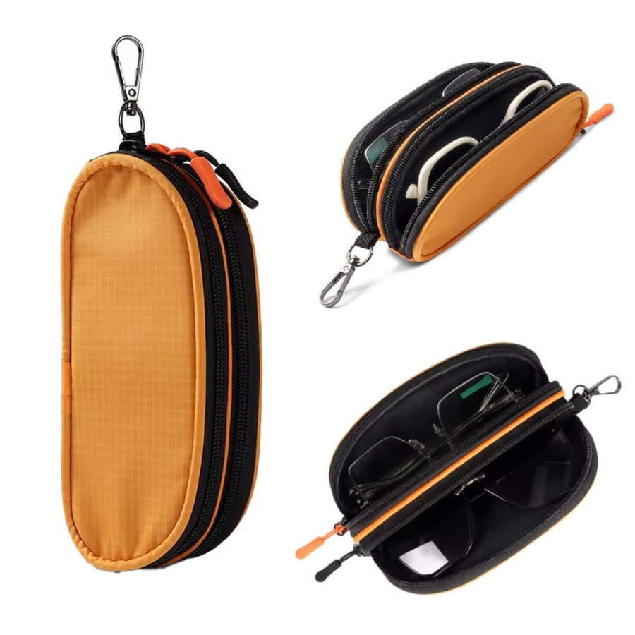 Sonnenbrillenetui doppelschichtig, wasserdichter Organizer, orange - Bild 2