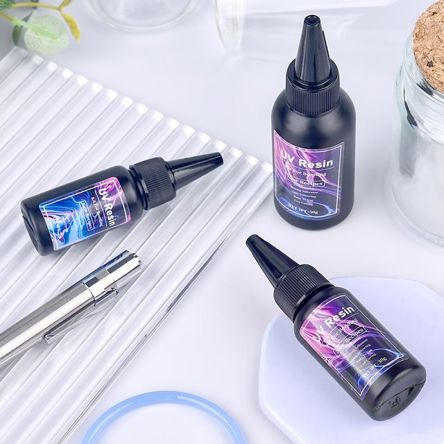 YAKAMOZ UV-Bonding Super-Bonding UV-Kleber in Transparent, schnelltrocknender flüssiger Harzkleber für Glas, Kunststoff, Schmuck und Holzreparatur - Bild 1