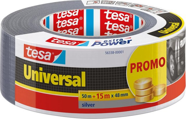 tesa Gewebeklebeband Universal Silber, Breite: 48 mm, Länge: 65 m - Bild 1