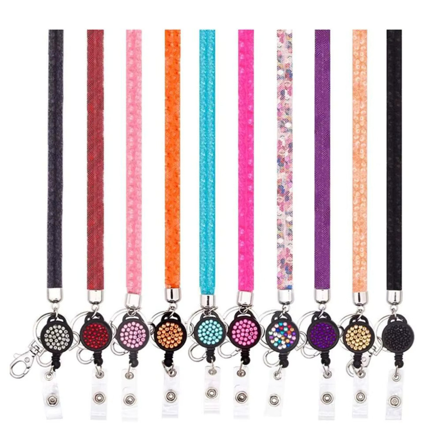 Glitzerndes Handgelenk-Telefon-Lanyard in Pink als Anti-Verlust Schlüsselanhänger und einziehbares Zubehör für dein Smartphone - Bild 3