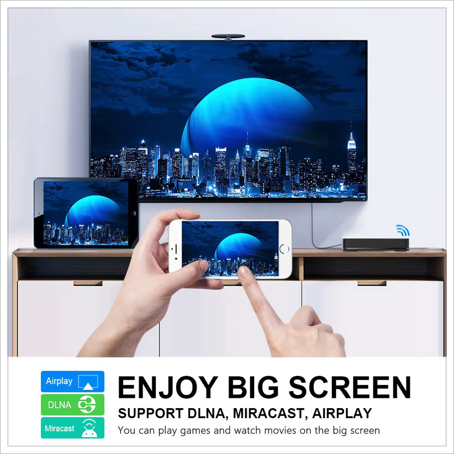 Great Bee Smart Set-Top-Box Media Streamer mit 4K UHD, 2GB RAM, 16GB Speicher und Dual-Wi-Fi (2,4g & 5,0g) in Schwarz - Bild 5