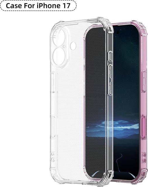 Transparente Silikon-Handyhülle für iPhone 17 16 15 14 13 12 11 Pro Max und iPhone 17 Air 16E - Bild 1