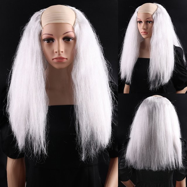 主圣达 Halloween Cosplay Glatze Perücke für Erwachsene, Weiß, Herren, Unisex - Bild 1