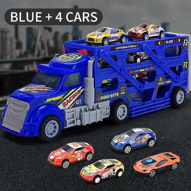 Linyi toy car Legierung Spielzeug-Container-LKW, faltbarer LKW, ab 4 Jahren - Bild 1