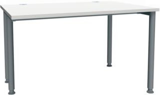 Schäfer Shop Genius Schreibtisch MODENA FLEX, einseitig verkürzt, Breite: 120 cm, lichtgrau/anthrazit - Bild 1