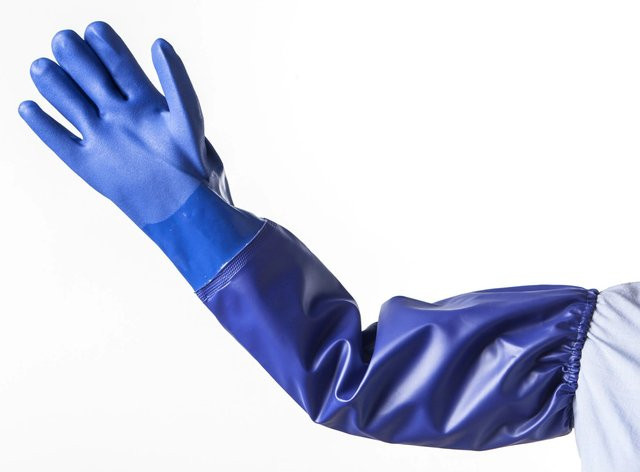 PVC-Schutzhandschuhe in Größe 7,5 mit einer Länge von 68 cm - Bild 1