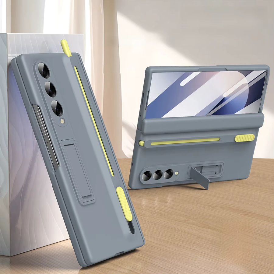 Samsung 360° Vollschutz-Scharnierhülle für Galaxy Z Fold mit Touchpen und gehärteter Glasfolie in Blau - Bild 5
