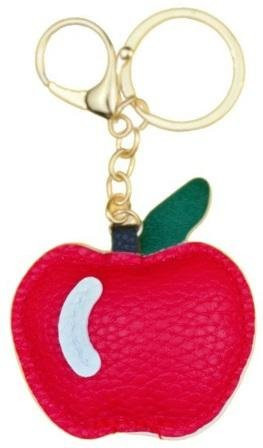 Schlüsselanhänger Apfel, Leder, rot, Damen - Bild 1