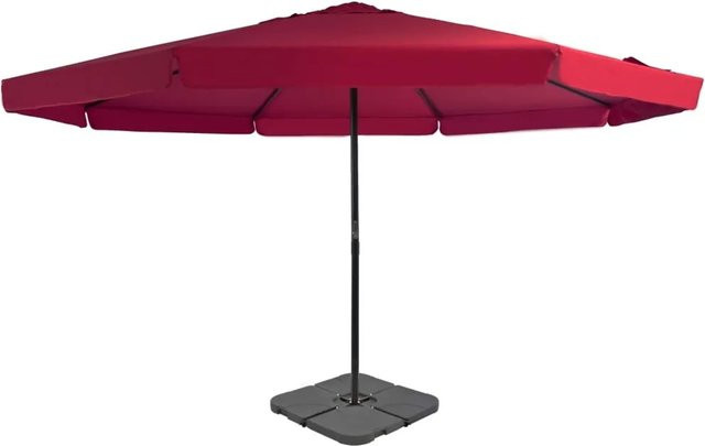 furnicato Sonnenschirm mit tragbarem Ständer in Rot - Bild 1