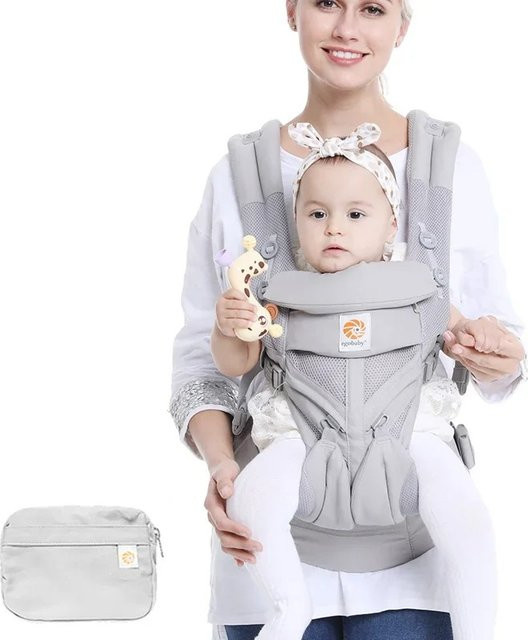 Egobaby 360 Omni Babytrage aus Baumwolle in Blau und Grau - Bild 1