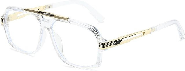 Korrektionsbrille Aviator, Herren, Vollrand, Metall, transparent - Bild 1
