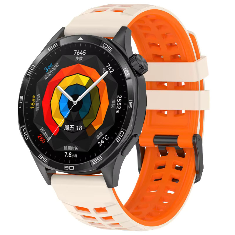 jansin Uhrenarmband Silikon, orange, 22 mm - Bild 1
