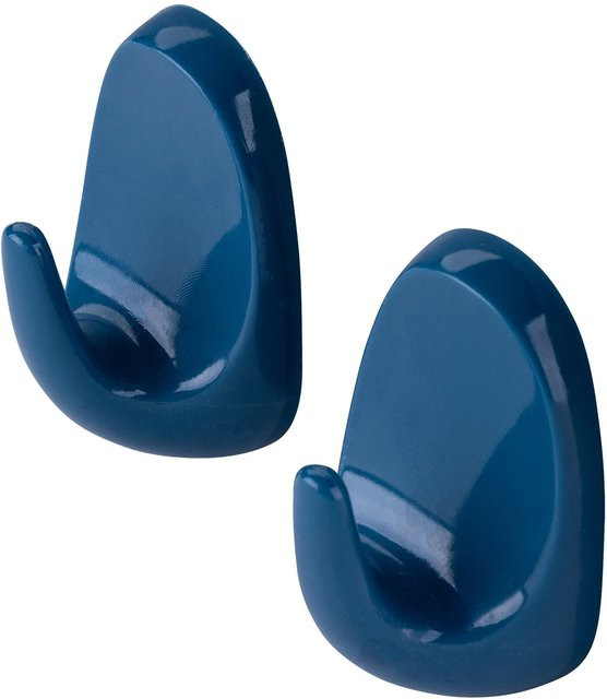 Fackelmann Essential Selbstklebehaken, blau, 2er-Set - Bild 1