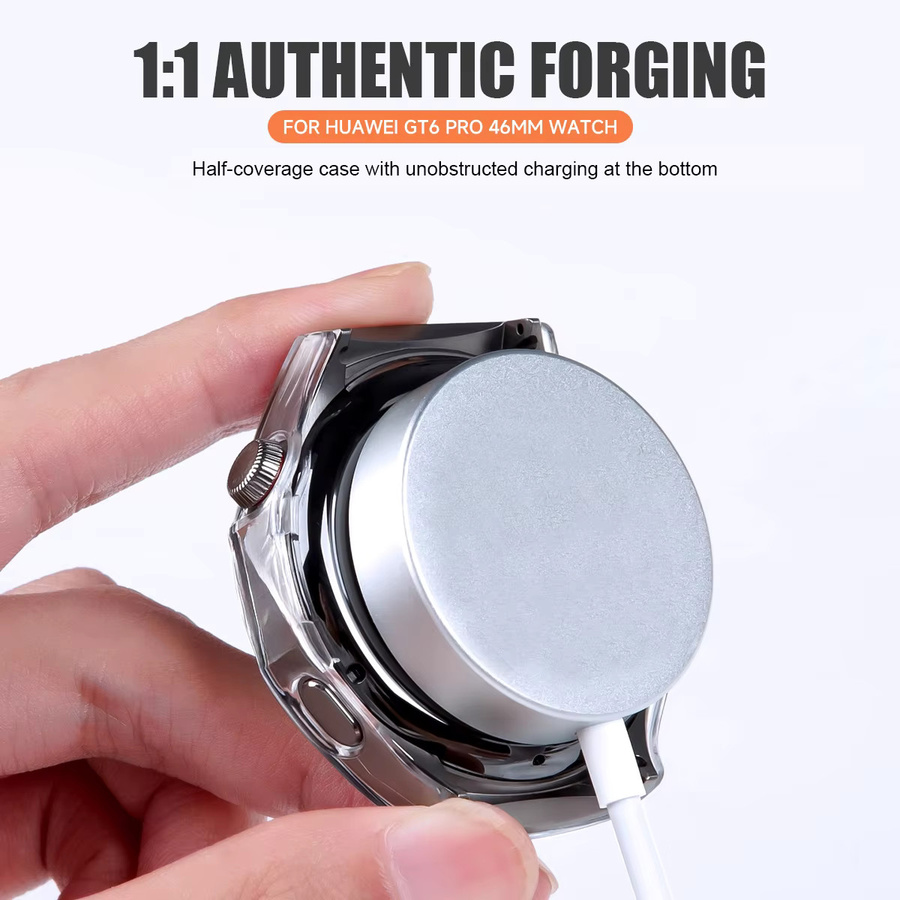 CAOWTAN Schutzhülle für Huawei Watch GT 6pro 46 mm, Kunststoff, Schwarz, Unisex - Bild 5