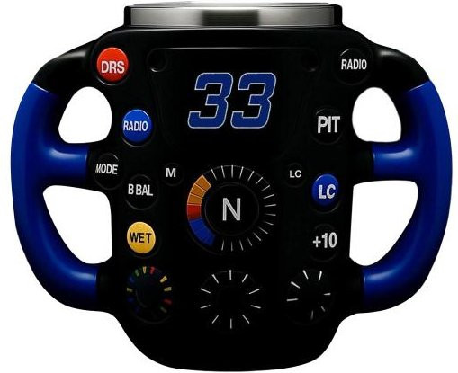 Lenkradförmige Kaffeetasse von Daichunyinha in Schwarz aus Harz und Edelstahl mit ergonomischem Griff für Motorsport-Enthusiasten - Bild 1