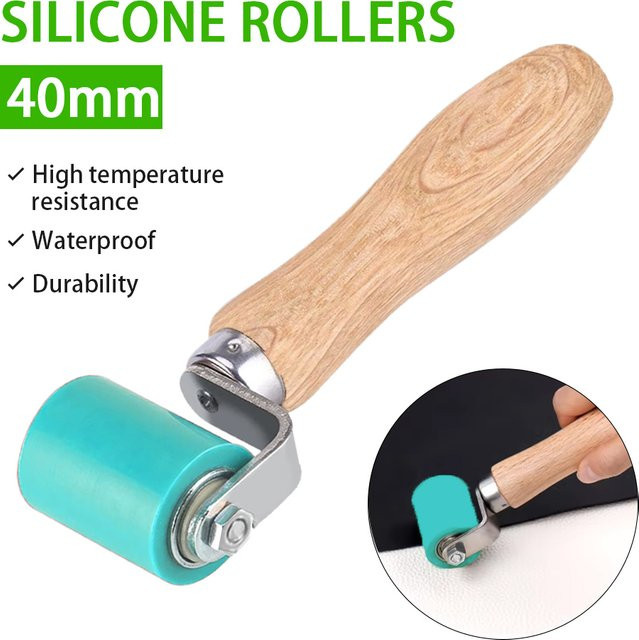KingHui Silikon Druckroller Handheld für PVC und wasserdichte Folien, hochtemperaturbeständig, 4 cm Breite - Bild 1
