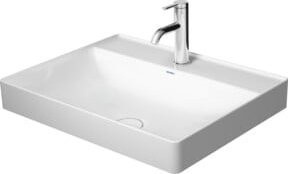 Duravit Aufsatzwaschtisch DuraSquare aus Keramik, weiß, B/T: 60 x 47 cm, mit 1 Hahnloch und ohne Überlauf - Bild 1