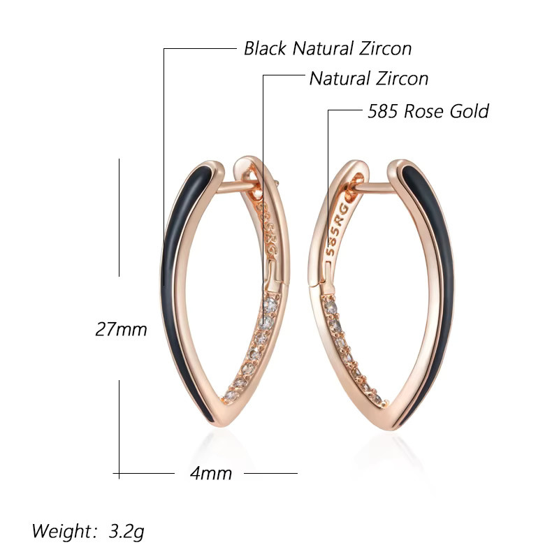Kinel Ohrringe, 585 Gold, Roségold, Zirkonia, Damen - Bild 2