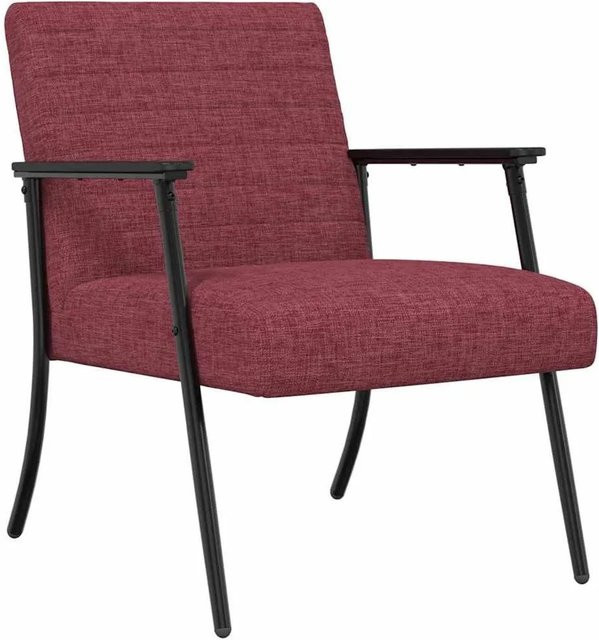 vidaXL Sessel in Weinrot mit Stoffbezug und Armlehnen, B/T/H: 59 x 75 x 78 cm - Bild 1