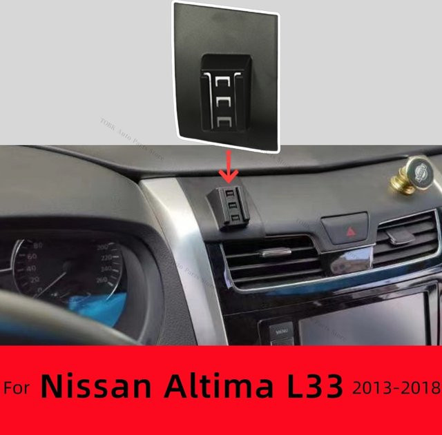 Auto Telefonhalterung mit kabelloser Ladefunktion für Nissan Altima L33 (2013-2018), Farbe: Schwarz - Bild 1
