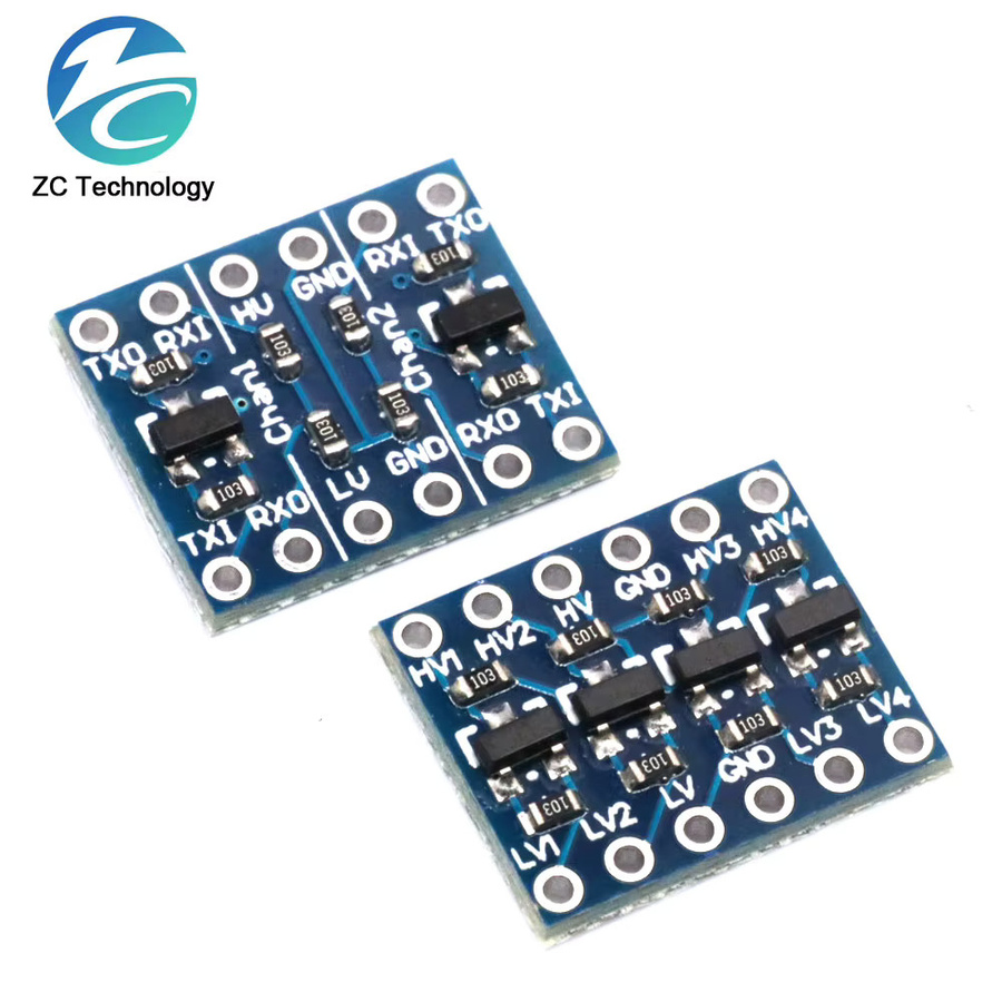Bi-direktionales I2C Logic Level Converter Modul 5V zu 3,3V für Arduino in Blau - Bild 2
