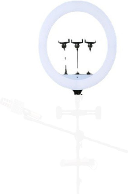Nensit LED Studio-Dauerlicht für Fotografie und Videokonferenzen, dimmbar, weiß, Durchmesser: 45 cm - Bild 1